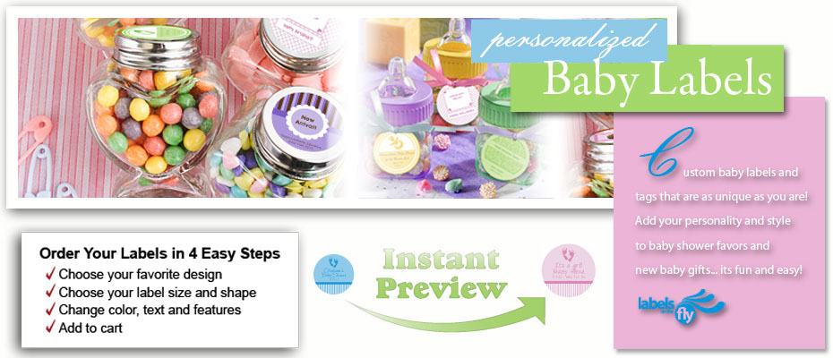 baby shower labels and tags